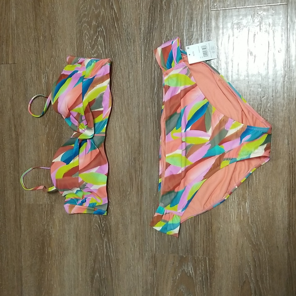 (XL) NWT George Floral Vacation Resortwear Tropical Pastel Colorful Abstract